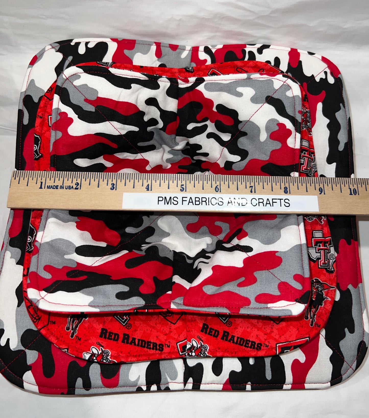 Set of 3 Texas Tech and Camo Microwavable Cozy set plate & bowl sizes Wreck em - free ship to USA