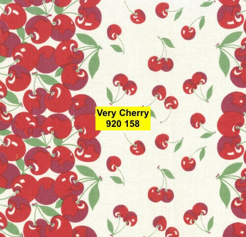 MODA 100% cotton toweling fabric Very Cherry - 920-158 - 16 in wide x 36 in - free shipping to USA