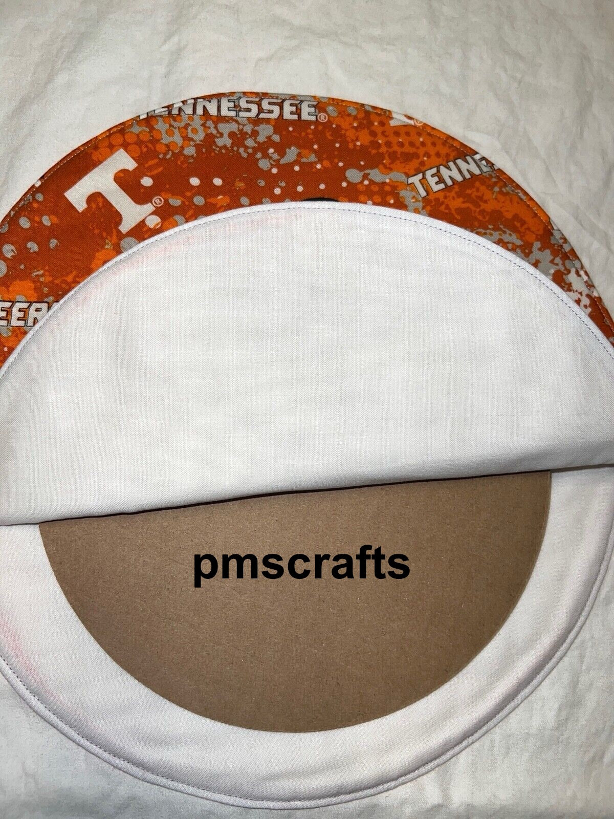 Free Ship to USA - Microwave Tortilla Warmer Tennessee Vols Splatter print - These are approximately 11" across - hand made