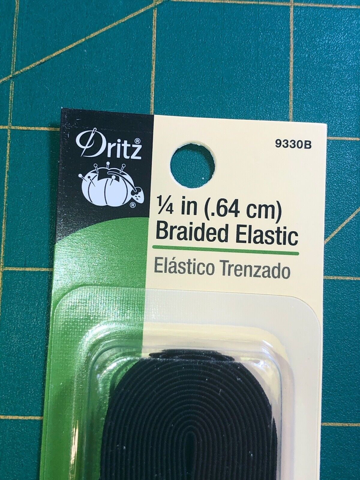 Dritz 1/4"" braided elastic Set of 3 packages - 1/4" wide X 3 yard - BLACK 9330B - free ship to USA