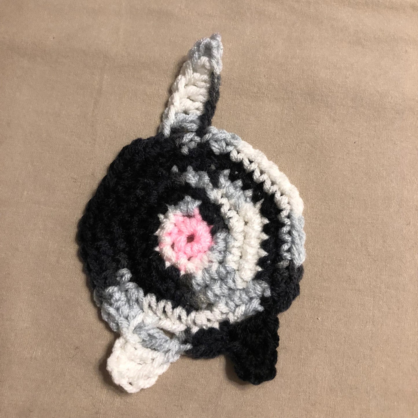 Set of 4 hand crocheted cat butt coasters with FREE shipping to 1 USA address for 1 order