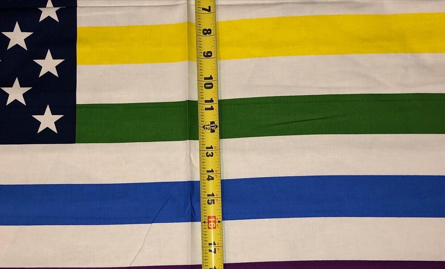 RK LGBT Rainbow Pride Flag 100% cotton fabric panel appr 23 x 44 not ready made - free ship to USA