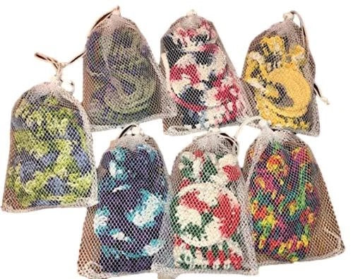 Free Ship to USA - Hand Crocheted Shower set Environmental friendly hand crochet 3 piece set Bar Soap Holder, 2 face cleaning pads & mesh drawstring bag