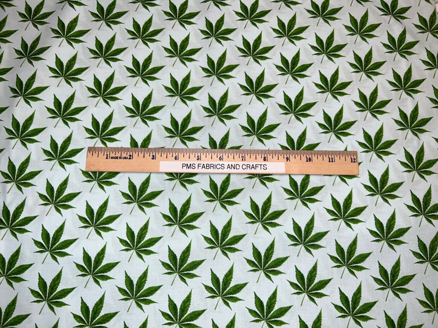 TT Cannabis Leaves Digitally printed 100% cotton fabric by the yard 36x44 CD1456 - free ship to USA