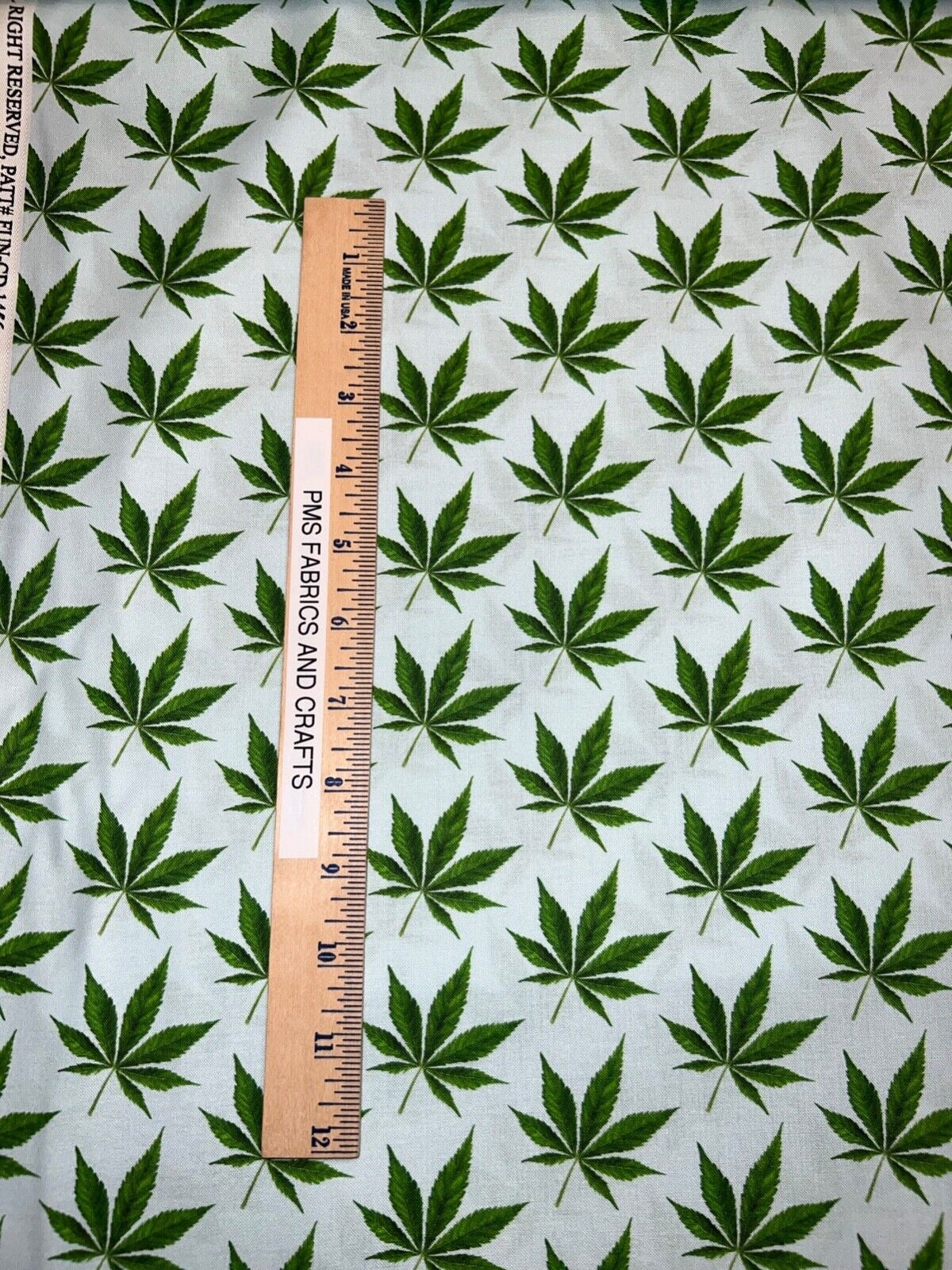 TT Cannabis Leaves Digitally printed 100% cotton fabric by the yard 36x44 CD1456 - free ship to USA
