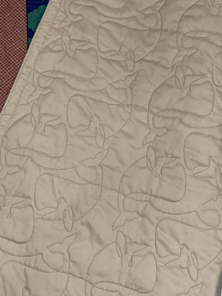 Christian Noah and the Whale baby quilt or lap quilt with whale image quilting - free ship to USA