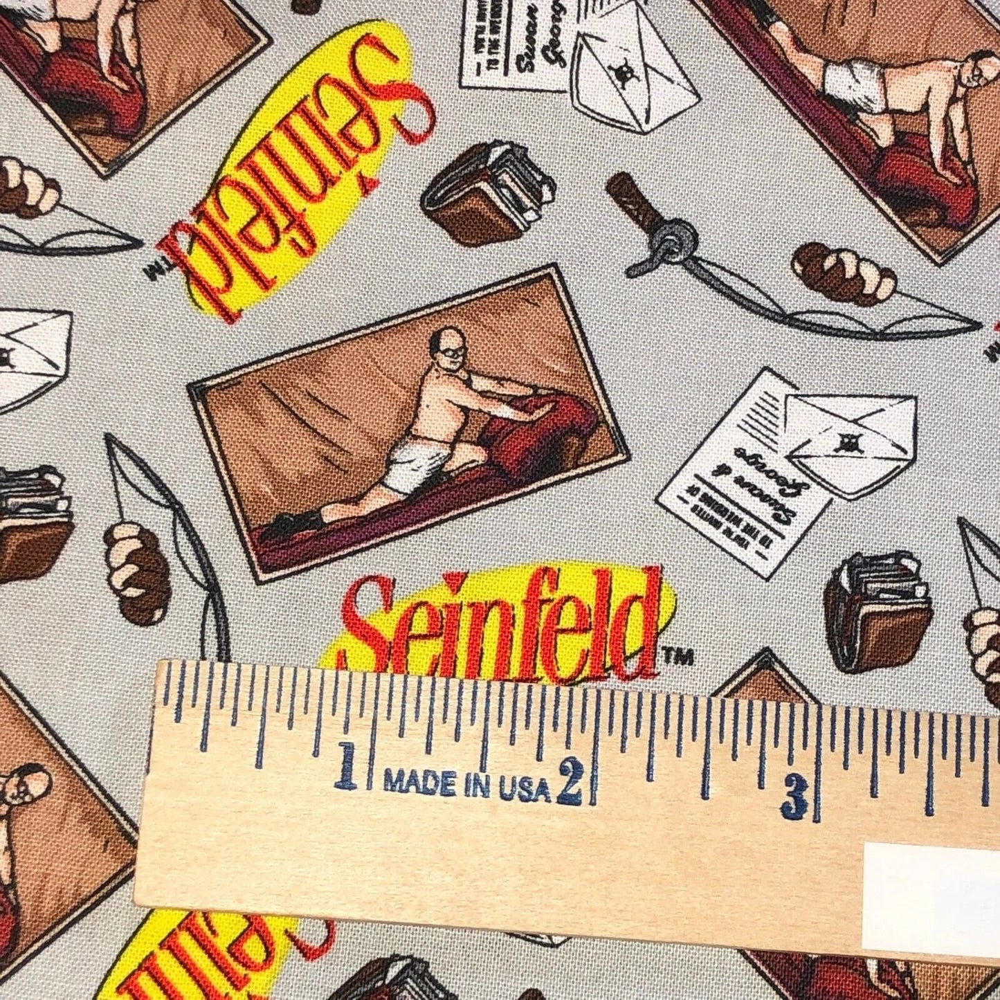 Camelot Seinfeld 100% cotton fabric by the yard 36 x 44 inches - George Stanza of Seinfeld - item CAM2388012101 - free ship USA