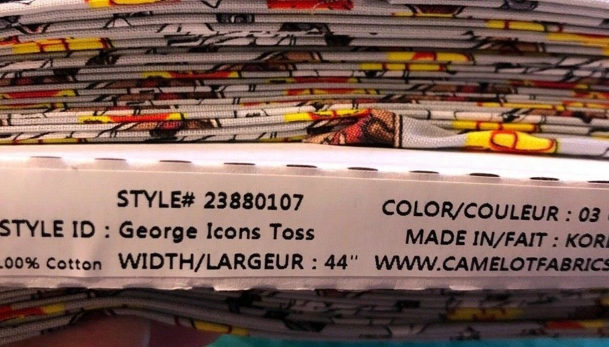 Camelot Seinfeld 100% cotton fabric by the yard 36 x 44 inches - George Stanza of Seinfeld - item CAM2388012101 - free ship USA
