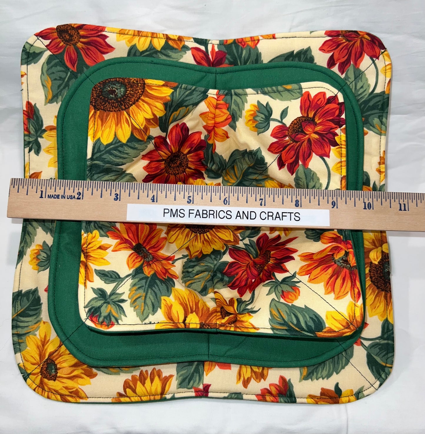 Set of 3 Novelty Sunflowers fabric Microwavable Cozy set plate & bowl - free ship to USA