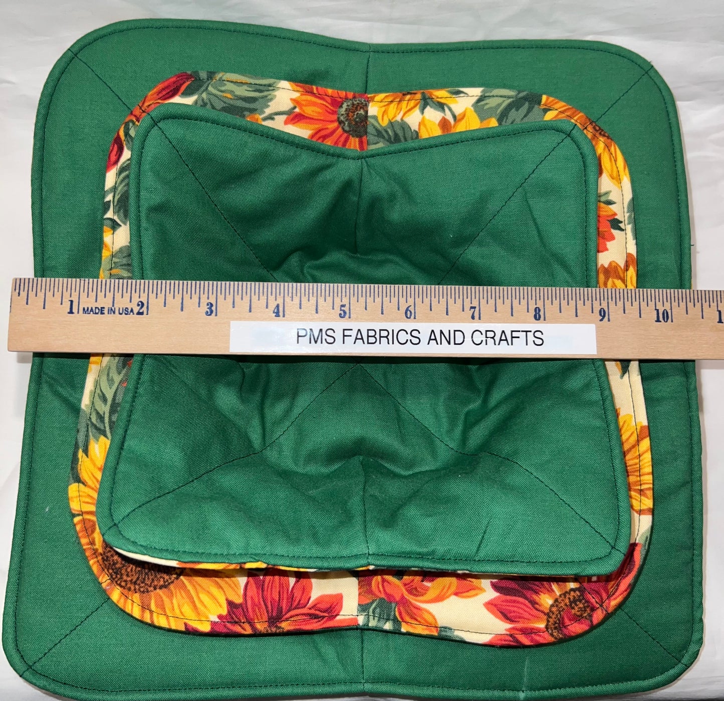 Set of 3 Novelty Sunflowers fabric Microwavable Cozy set plate & bowl - free ship to USA