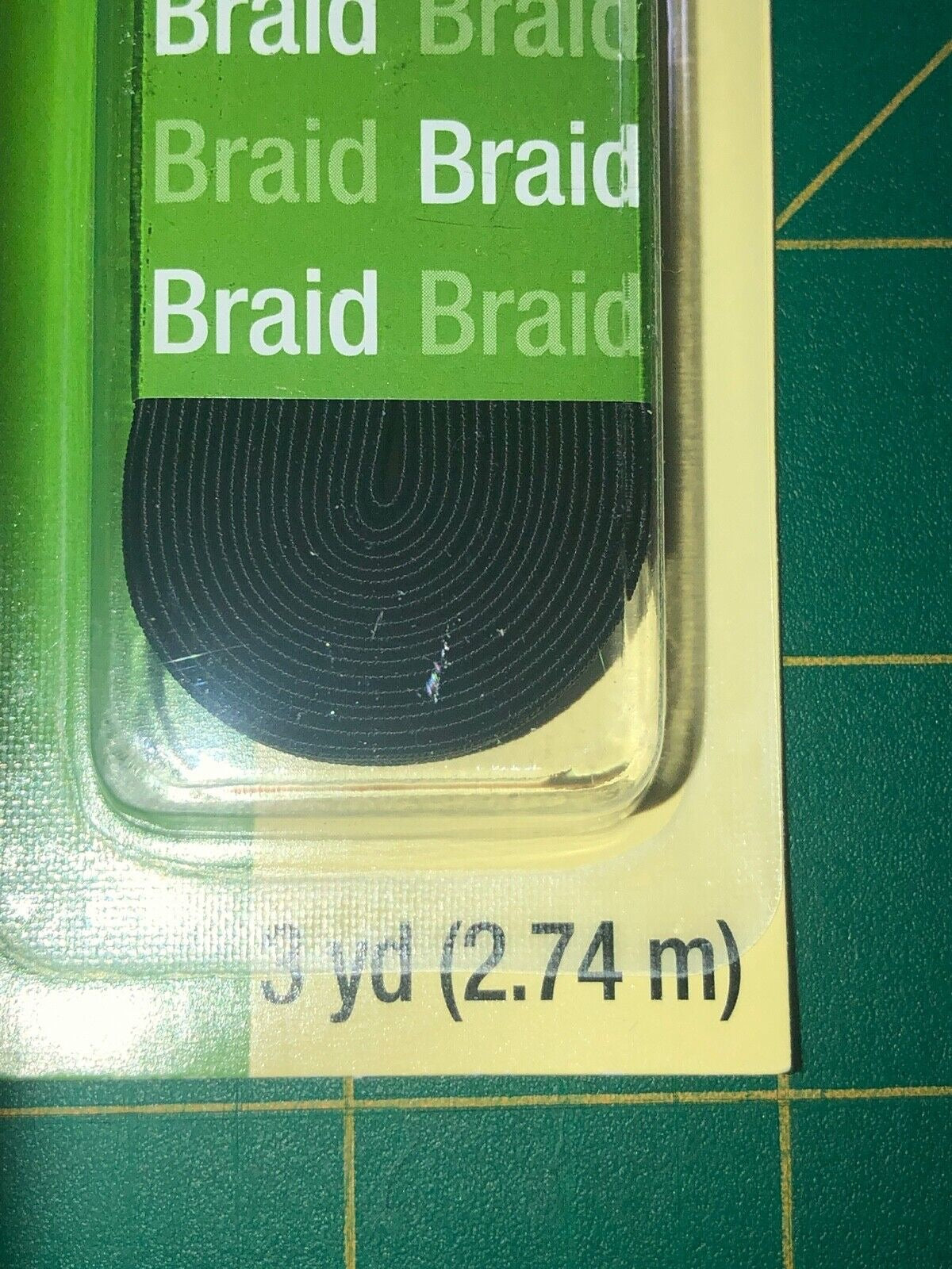 Dritz 1/4"" braided elastic Set of 3 packages - 1/4" wide X 3 yard - BLACK 9330B - free ship to USA