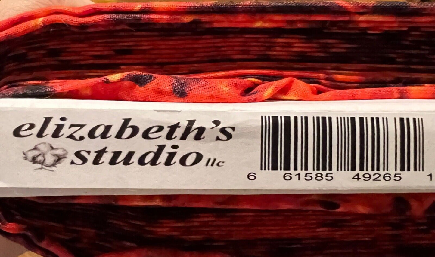 Elizabeth Studios Motorcycle Flames RED 100% cotton fabric by the yard 36 x 44 - Free ship to USA