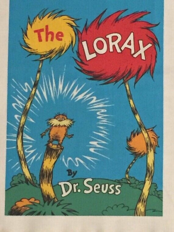 Dr Seuss FABRIC PANEL 10 Block 100% cotton panel appr 23 x 44 - Fabric NOT books - free shipping