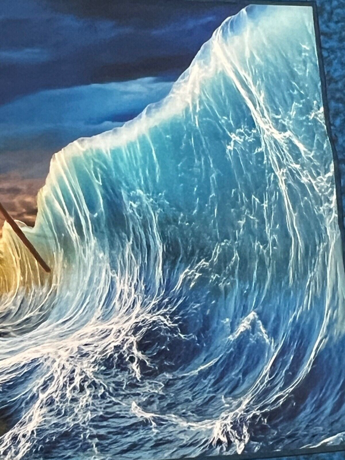 Moses Parts The Sea 100% cotton fabric panel approx 36 tall x 44/45 wide Faith - free ship to USA