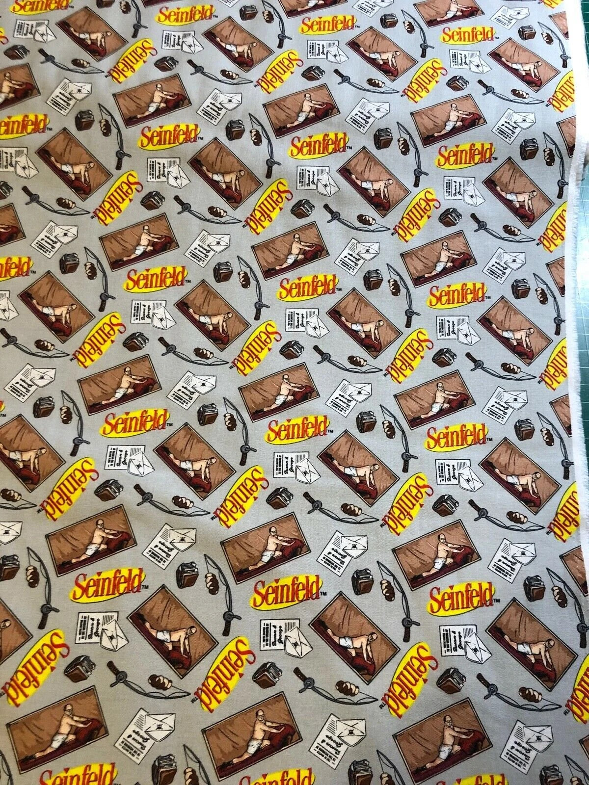 Camelot Seinfeld 100% cotton fabric by the yard 36 x 44 inches - George Stanza of Seinfeld - item CAM2388012101 - free ship USA